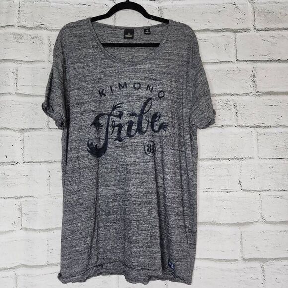 Scotch & Soda Cotton Kimono Tribe Pullover Short Sleeve T Shirt Gray Size XXL - Picture 1 of 11